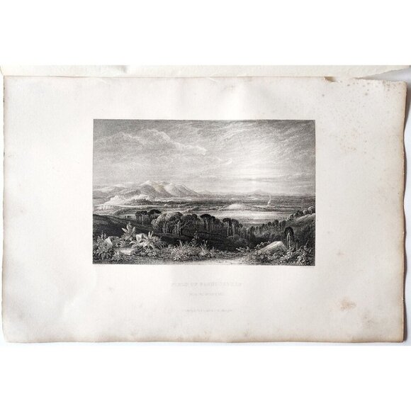1844 Bannockburn Field Engraving Victorian Scotland Gillie's Hill View DWSS20 - Picture 2 of 2